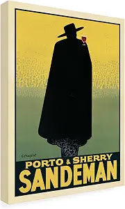 Wrapped Canvas Wall Art - Anonymous 'Porto and Sherry Sandeman' Wall Art for Living Room, Bedroom, or Office Dcor - 18x24