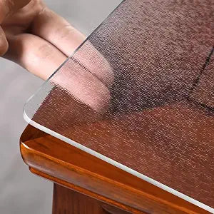OstepDecor 18x54 in Frosted Table Protector, Plastic Table Cover 2mm Thick