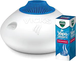 Vicks Warm Steam Vaporizer Bundle with 8 Oz VapoSteam Liquid Cough Suppressant, Helps Relieve Coughing, for Use in Vicks Vaporizers and Humidifiers