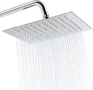 10Inch Square Rain Shower Head, Stainless Steel Ceiling Mount Showerhead