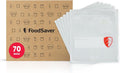 FoodSaver Vacuum Zipper Quart Bags, 70 Count BPA-Free Reusable Storage Bags for Food, Sous Vide, and Meal Prep, Compatible with Handheld Sealers