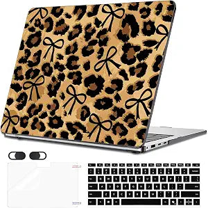 Leopard Bow Case for Microsoft Surface Laptop 13.8 7th/8th 2036 2107