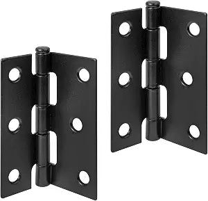 Prime-Line K 5039 Screen Door Replacement Hinges, 3 In. Long, Steel, Black (2 Pack)
