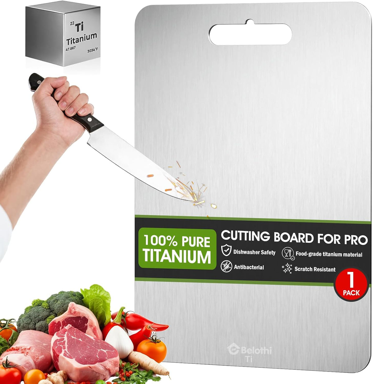 Titanium Cutting Board, Non Toxic Cutting Boards for Kitchen