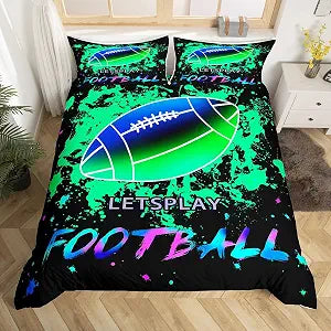 Feelyou Football Duvet Cover Full Size Boys Girls Teens