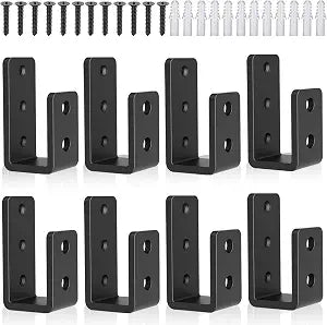 8 Pack Door Barricade Brackets, U-Shaped, 6mm, 2x4 Lumber Lock