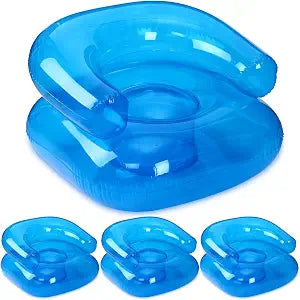 4 Pcs 28 Inch Kids Inflatable Chairs Blow up Chairs Inflatable Furniture Novelty Blow up Couch Seat Waterproof PVC Air Sofa Couch for Kids Beach 90s Party Camping, Picnics Party Supplies