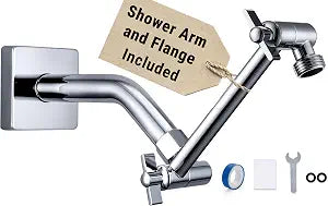 G-Promise 6 Inch Shower Extender with 6 Inch Shower Arm and Flange(Chrome)