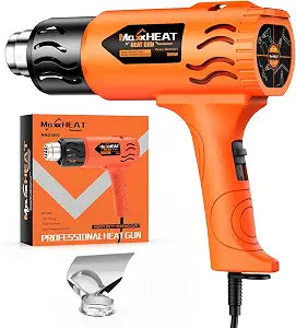Heat Gun - 1800W Heavy Duty Hot Air Gun 2 Temperature Settings 572&1112 for Shrink Tubing, Included Reflector Nozzle for Crafting, Epoxy Resin, Vinyl Wrap