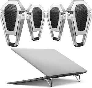 Konohan 4Pcs Portable Laptop Keyboard Riser Mini Cooling Kickstand, Silver