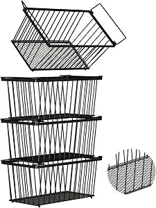 Enhanced Leak-Proof Bottom, Freezer Organizer Bins for 7 Cu.Ft,4 Pack