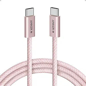 Anker Zolo USB C to USB C Cable, 240W Fast Charging Cable (6 ft, Pink)