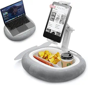 TAZENI Kindle Tablet Pillow Stand Accessories for Bed Reading, with 3 Trays