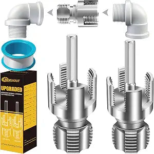 2-Piece PVC Pipe Threading Tool, 1/2 and 3/4 Inch