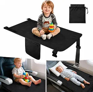 Toddler Airplane Bed, Portable Airplane Seat Extender for Kids, Soft Velvet Toddler Travel Bed, Toddler Airplane Travel Essentials