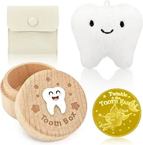 Tooth Fairy Gifts with Tooth Holder - Tooth Box Kit for Kids Lost Teeth