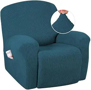 H.VERSAILTEX Super Stretch Recliner Cover Recliner Couch Covers Recliner Chair Cover Form Fitted Non Slip Reclining Slipcovers for Standard Large Recliner, Soft Thick (1 Pack, Deep Teal)