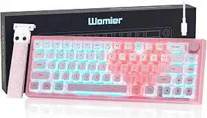 Womier 60% Percent Keyboard Pink Mechanical QMK/VIA Gaming Keyboard