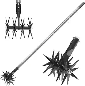 66in Rotary Cultivator Garden Tool with Tempered Spring Steel Tines