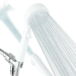 Shower Head with Handheld with ON/Off Switch 3 Modes, White