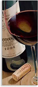 Traditional Uncorked Wine Bottle, 10 x 24 Inch Canvas Wall Art