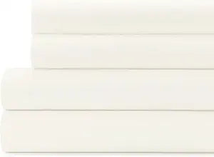 Briarwood Home Easy Fit Jersey Sheet Set - Extra Soft 100% Cotton, Breathable Bed Sheets, 150 GSM Deep Pocket Comfortable & Durable All Season Bedding (King, Ivory)