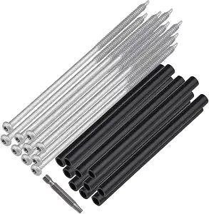 10 Pieces 7" Gutter Screws with Ferrules and Driving Tool for Eave Gutters Fastening, Fixing, Replacing or Gutter Guards Sagging Solution