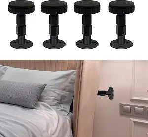 LveSunny 4Pcs Headboard Stoppers for Wall, Adjustable Headboard Stoppers, Bed Noise Stopper for Headboard, Couch, Bed Wall Bumper, Wall Protector, Easy to Install(1.18-2.52In) (Large)