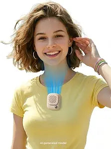 Aecooly Magnetic Neck Fan, Snap On & Go, Mini Portable Hands Free Wearable