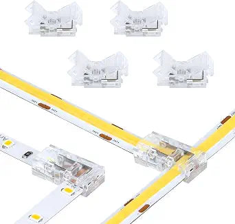 Armacost Lighting SureLock Pro 2 Pin LED Strip Light Tape to Tape T Corner Connectors, 6 Pack 560052