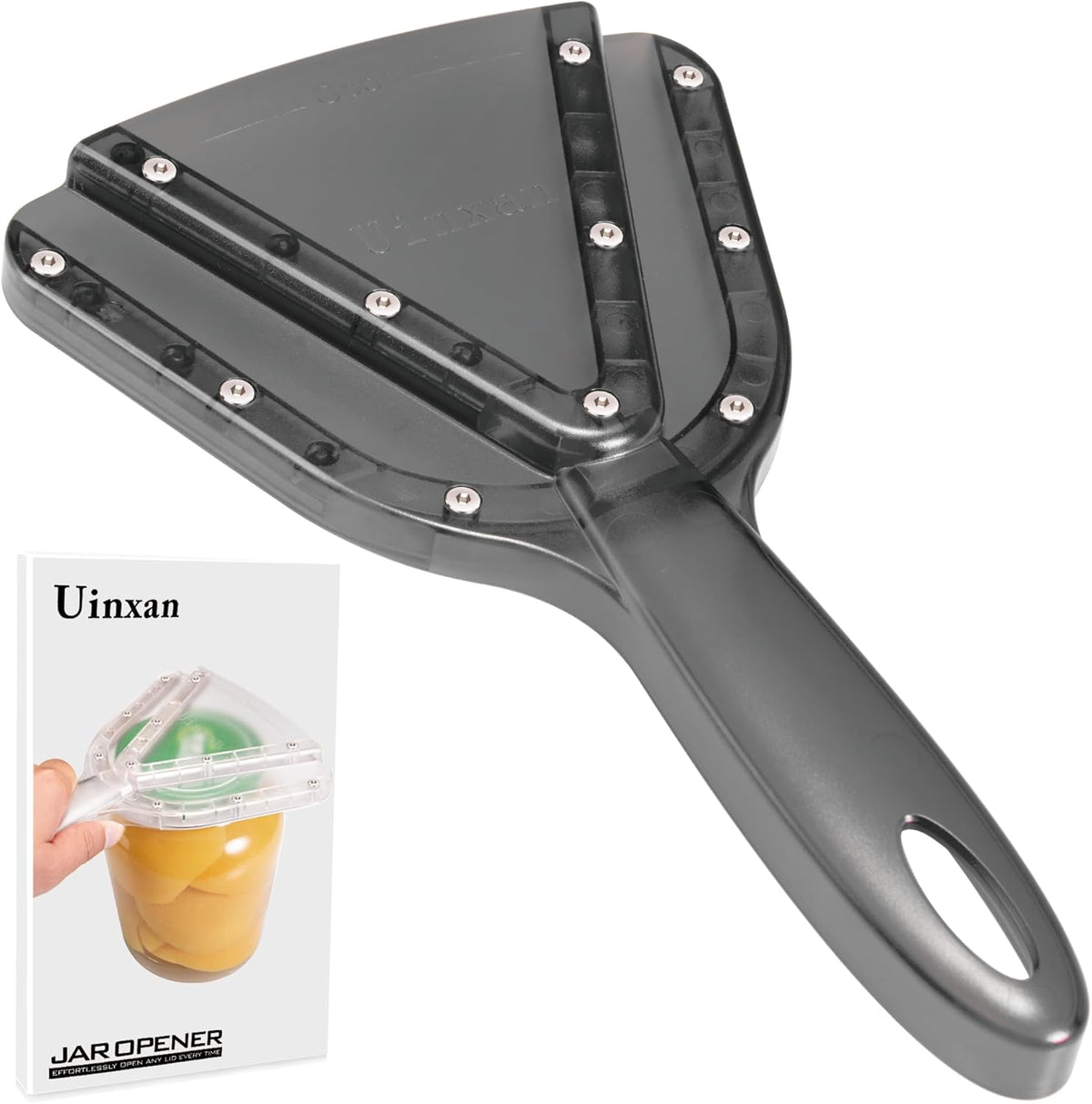 Uinxan Jar Opener, Ideal for Weak Hands & Seniors with Arthritis (Black)