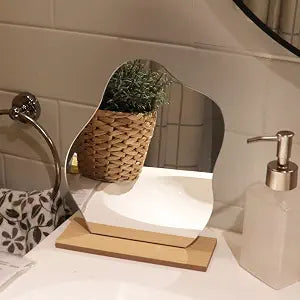 Irregular Aesthetic Vanity Mirror Frameless Decorative Desk Tabletop Mirror