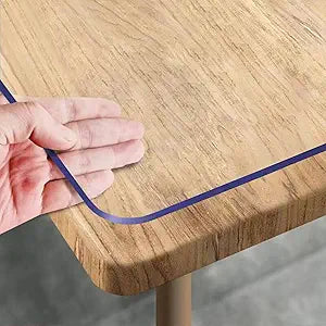 Royhom Clear Table Protector 16 x 20 Inch - 1.5mm Thick Plastic Table Cover, Clear Table Cover Protector Rectangle, Waterproof PVC Desk Mat for Coffee Table, Writing Desk, Dining Room, Dresser