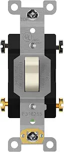 ENERLITES 20 Amp Commercial Toggle Light Switch, 4 Way, Light Almond