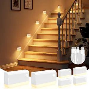 VOLISUN Motion Sensor Rechargeable Night Lights, 3 Modes 3CCT 6Pack,White