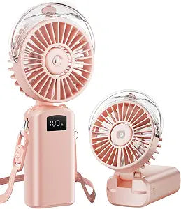 Gaiatop Portable Misting Fan, Rechargeable Handheld Fan with Water Spray