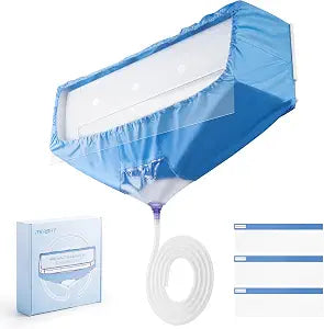 Mini Split Cleaning Kit, Waterproof Air Conditioner Cleaning Bag, Split Unit Cleaner with PVC Cleaning Cover, Support Plate, Waterproof Curtain, Water Retaining Sheet, Outlet Pipe