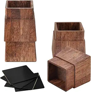 Alpeir Adjustable Bed Risers 3 inch Heavy Duty, Fit 1 to 2 inch Legs, Brown