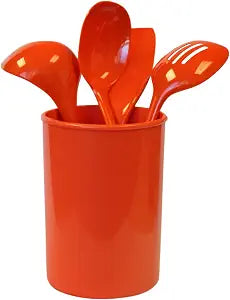 Reston Lloyd 5-Piece Calypso Basics Utensil Holder Set, Orange