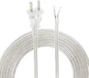 RTNLIT 8 Feet Clear Extension Cord with Plug,18AWG Lamp Cord Replacement