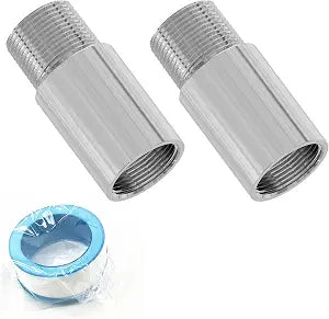 2 PCS Shower Head Extension Arm Extender, 3/4PT, 50mm