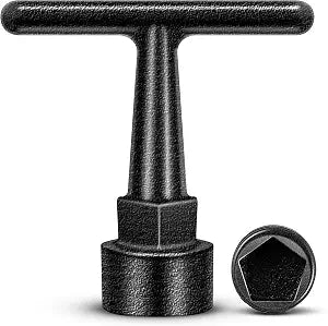 Enhon Curb Box Wrench, Water Meter Key, Penta Socket,1 Pack,Black