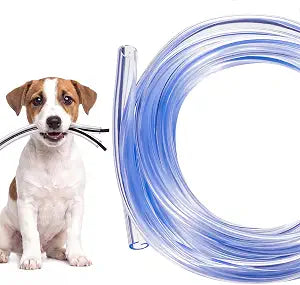 Pangda 30 ft Cord Protector for Dogs and Cats, 2 mm Thick 1/2 Inch, Clear