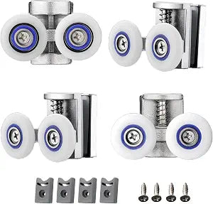 4PCS 26mm Shower Door Rollers,for Curved Glass Doors 6-8mm