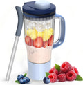 26oz Travel Tumbler Replacement for Ninja BlendBOSS Blender (Blue)
