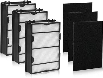 DerBlue 3PCS HAPF600 Filter Replacement and 3PCS pre filter Compatible with Holmes Air Purifier HAPF600 HAPF8650 HAP615 HAP625 HAP650,Replacement Air Filter Part # 600, 600D, 600D-U2
