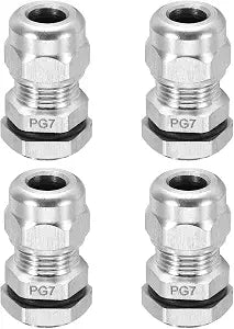 MECCANIXITY 4Pcs PG7 Cable Glands IP68 Strain Relief for 3-6.5mm Wire