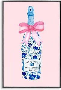Floral Coquette Champagne, 12 x 18 Inch Framed Gicle Print