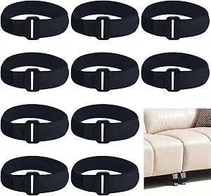 10Pcs Sectional Couch Connectors, Universal Couch Clamps for Sectionals, Universal Couches Connector Straps, Easy to Install, No Tools Required, Fasten Sofa Legs Together