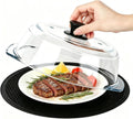 2 in 1 Tall Glass Microwave Splatter Cover with Microwave Place Mat